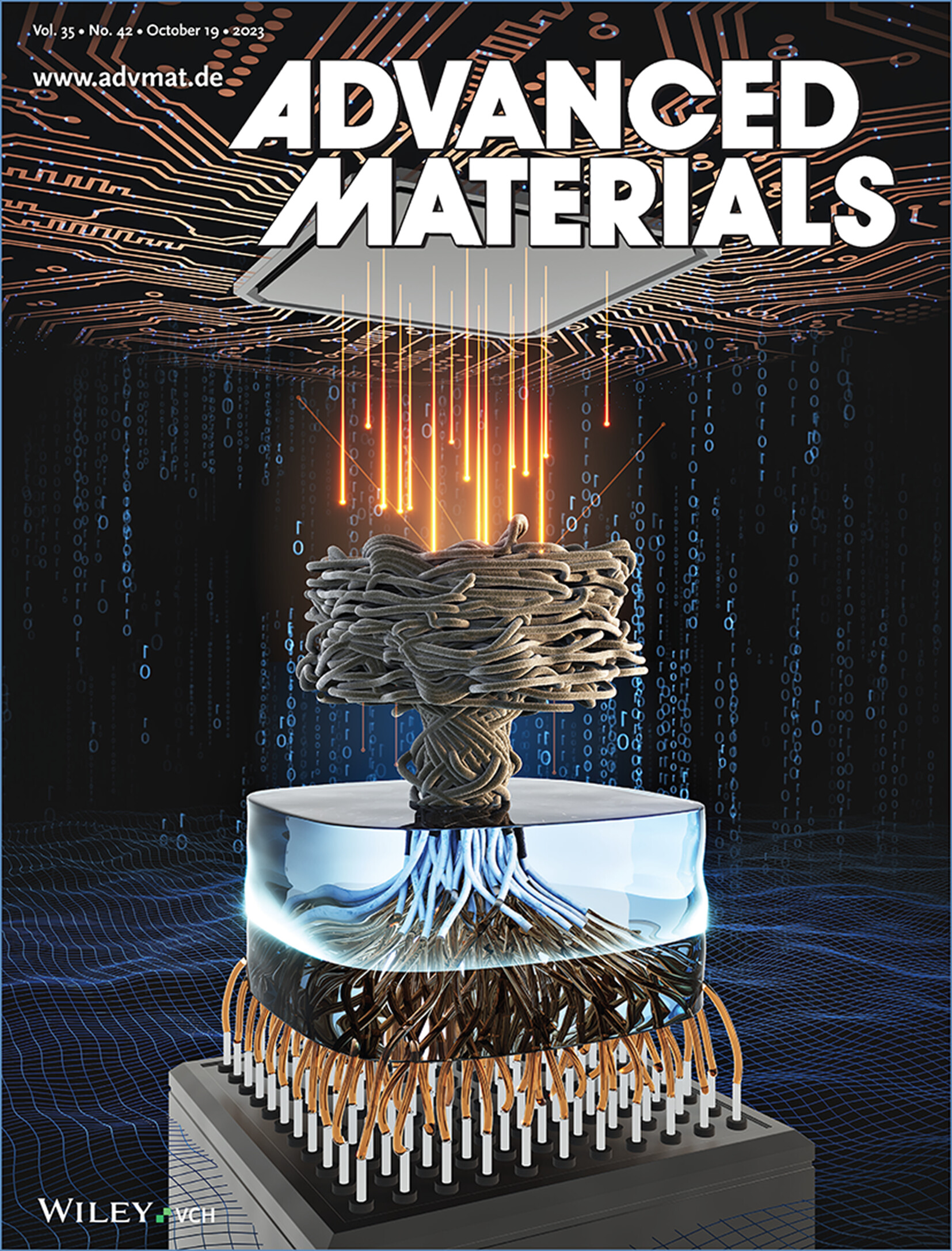 The cover of the October 19th 2023 edition of Advanced Materials