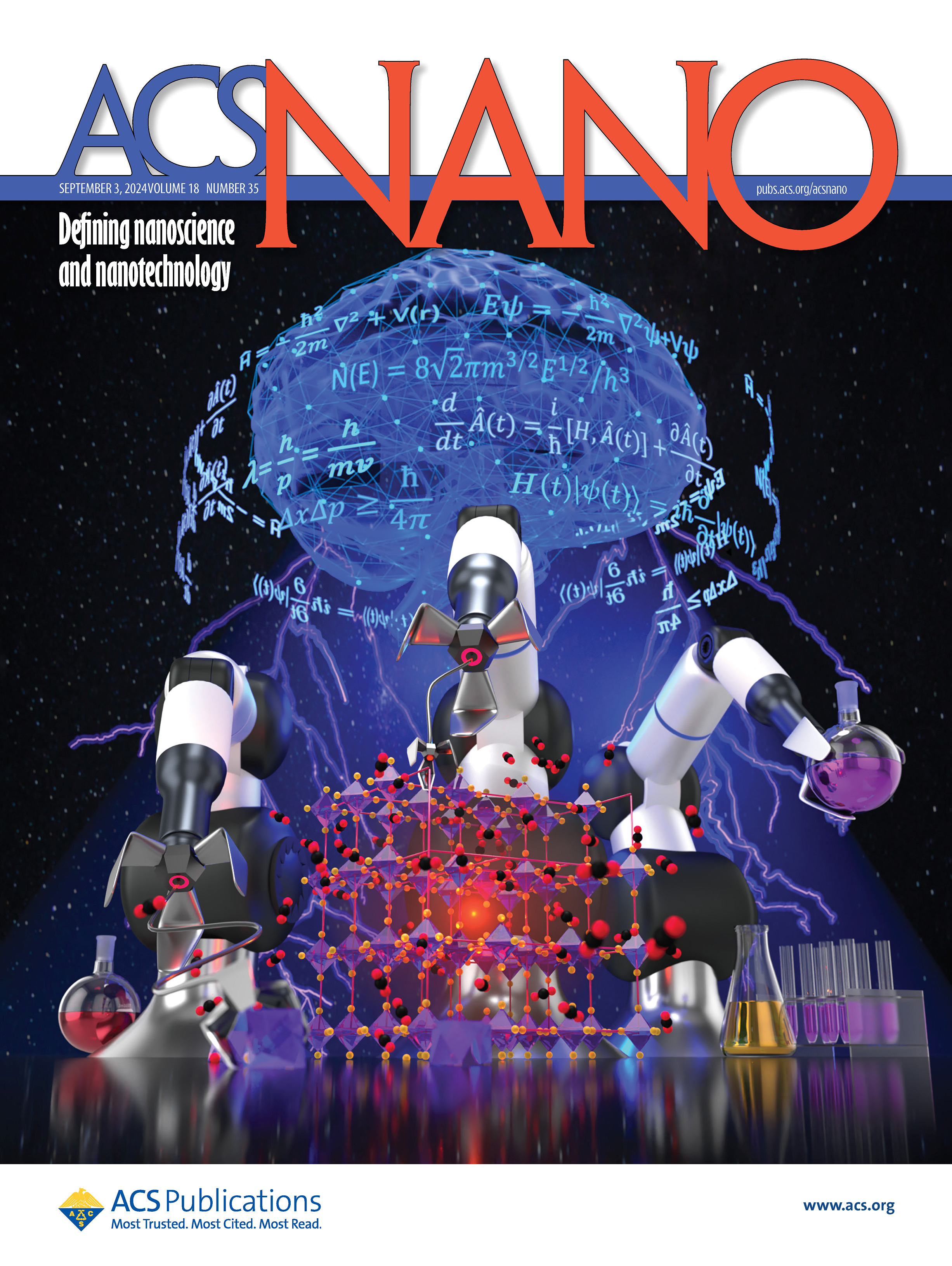 The cover of the September 3 2024 edition of ACS Nano